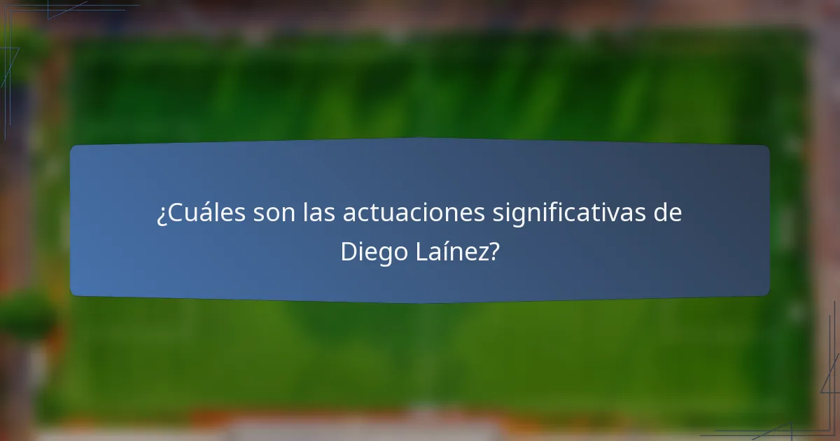 ¿Cuáles son las actuaciones significativas de Diego Laínez?